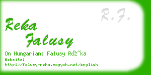 reka falusy business card